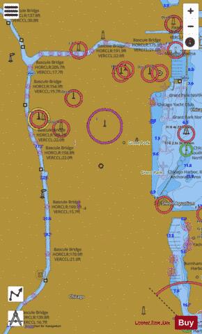 CHICAGO AND VICINITY SOUTH BRANCH CHICAGO RIVER 23 Marine Chart - Nautical Charts App