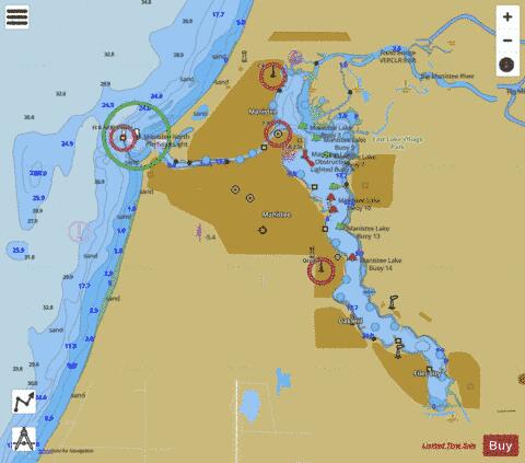 MANISTEE HARBOR MICHIGAN MANISTEE LAKE Marine Chart - Nautical Charts App