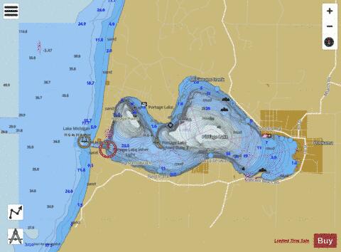 PORTAGE LAKE MICHIGAN Marine Chart - Nautical Charts App
