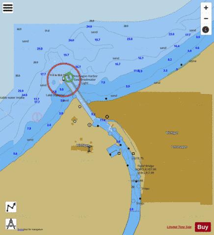 ONTONAGON HARBOR MICHIGAN Marine Chart - Nautical Charts App