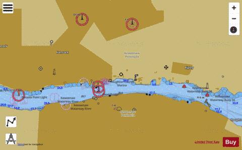 KEWEENAW WATERWAY HANCOCK AND HOUGHTON MICHIGAN Marine Chart - Nautical Charts App
