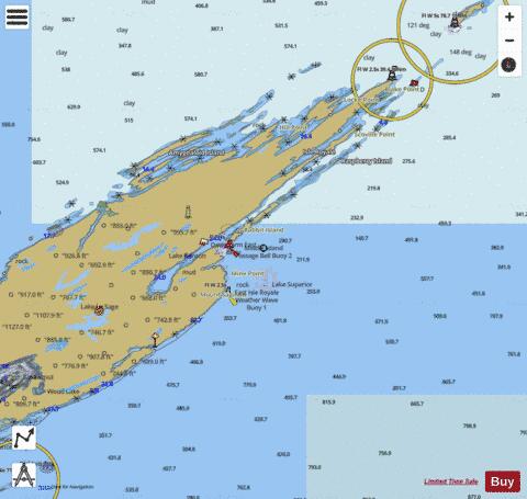 ISLE ROYALE MICHIGAN LAKE SUPERIOR Marine Chart - Nautical Charts App