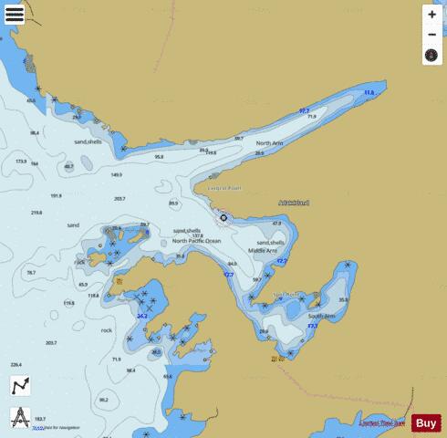 ADAK ISLAND  THREE ARM BAY Marine Chart - Nautical Charts App