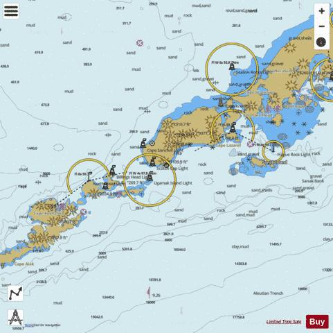 UNIMAK AND AKUTAN PASSES Marine Chart - Nautical Charts App