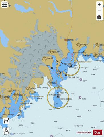 CAPE RESURRECTION TO TWO ARM BAY Marine Chart - Nautical Charts App