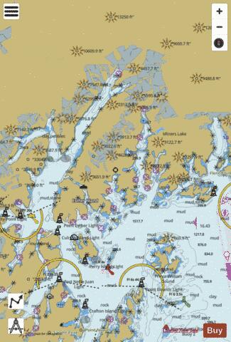 UNAKWIK INLET TO ESTHER PASSAGE AND COLLEGE FIORD Marine Chart - Nautical Charts App