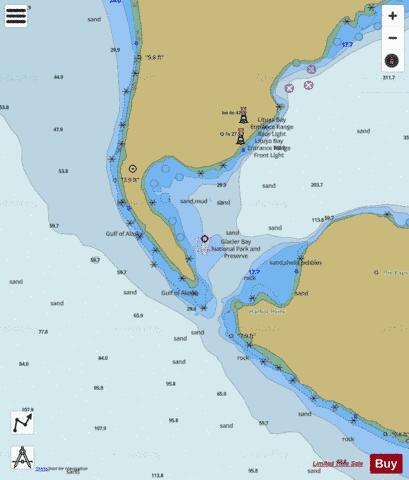 LITUYA BAY ENTRANCE Marine Chart - Nautical Charts App