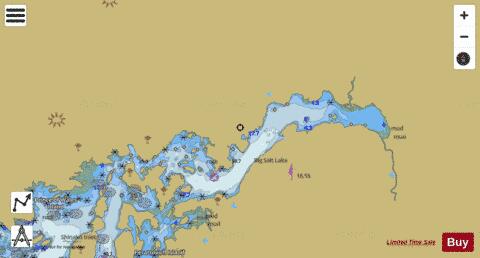 CONTINUATION TO THE HEAD OF BIG SALT LAKE Marine Chart - Nautical Charts App