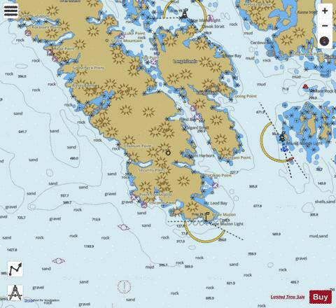 SOUTHERN DALL ISLAND AND VICINITY Marine Chart - Nautical Charts App