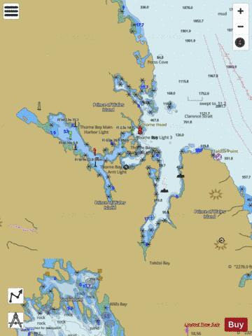 TOLSTOI AND THORNE BAYS  PRINCE OF WALES ISLAND Marine Chart - Nautical Charts App