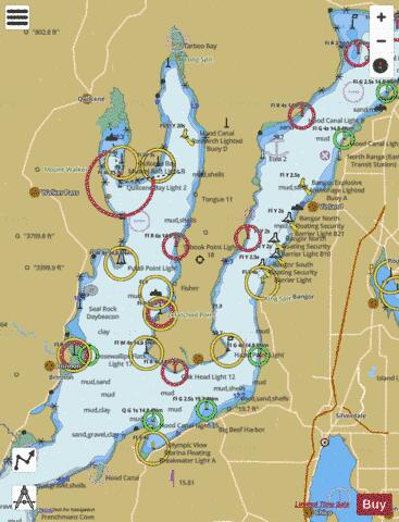 HOOD CANAL TO QUATSAP POINT INCLUDING DABOB BAY Marine Chart - Nautical Charts App