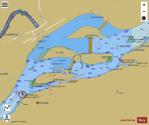 BONNEVILLE DAM Marine Chart - Nautical Charts App