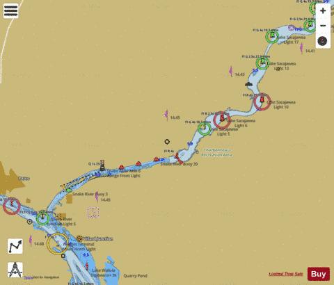 SNAKE RIVER LAKE SACAJAWEA Marine Chart - Nautical Charts App