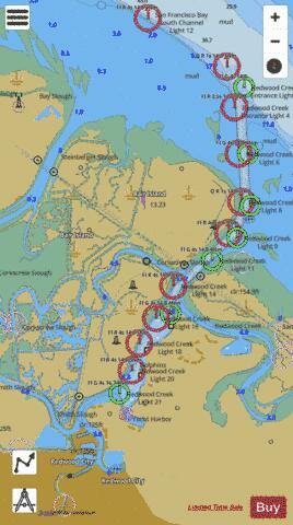 REDWOOD CREEK Marine Chart - Nautical Charts App