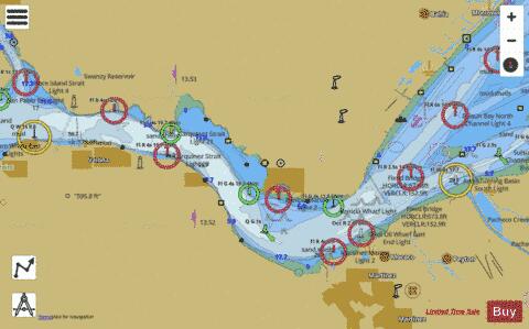SAN FRANCISCO BAY TO ANTIOCH  CARQUINEZ STRAIT Marine Chart - Nautical Charts App