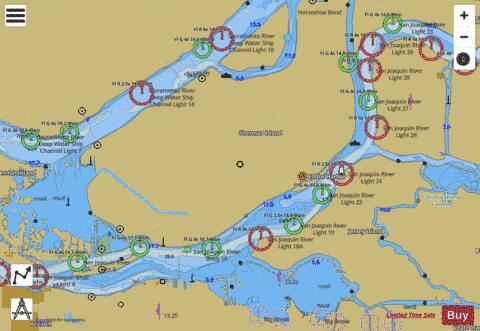 STOCKTON DEEP WATER CHANNEL ANTIOCH TO MEDFORD PANEL B Marine Chart - Nautical Charts App