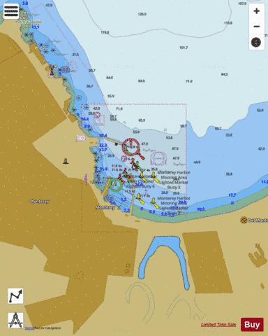 MONTEREY HARBOR Marine Chart - Nautical Charts App