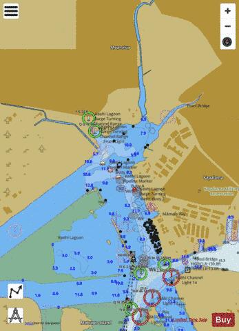 CONTINUATION OF KEEHI LAGOON BARGE CHANNEL Marine Chart - Nautical Charts App