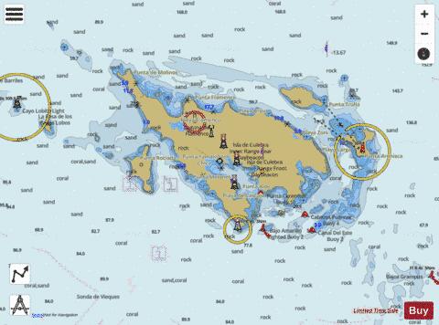 ISLA DE CULEBRA AND APPROACHES Marine Chart - Nautical Charts App