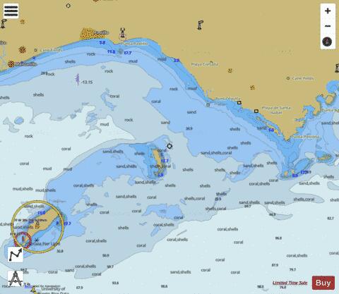 PUNTA PETRONA TO ISLA CAJA DE MUERTOS Marine Chart - Nautical Charts App