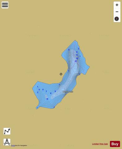 Bench Lake Moose Pass depth contour Map - i-Boating App