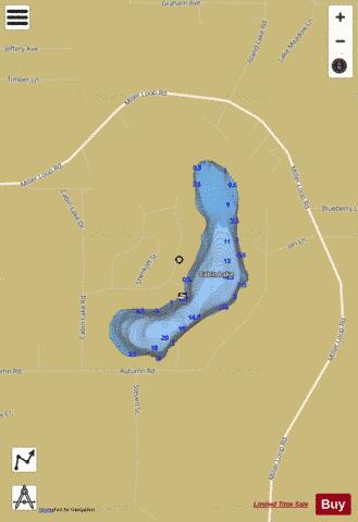 Cabin Lake  Kenai depth contour Map - i-Boating App