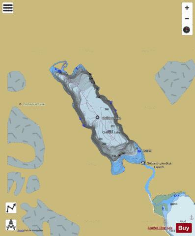Chilkoot Lake depth contour Map - i-Boating App