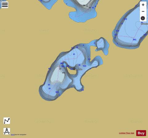 Clam Lake depth contour Map - i-Boating App