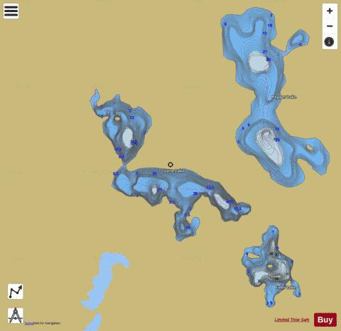 Gene Lake depth contour Map - i-Boating App