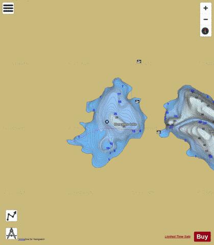 Honeybee Lake depth contour Map - i-Boating App