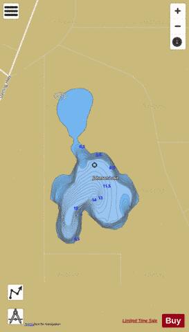 Johnson Lake  Kenai depth contour Map - i-Boating App