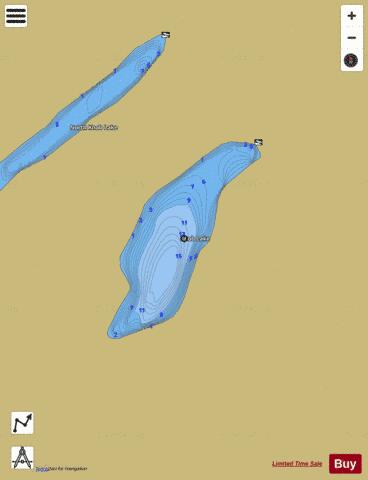 Knob Lake depth contour Map - i-Boating App