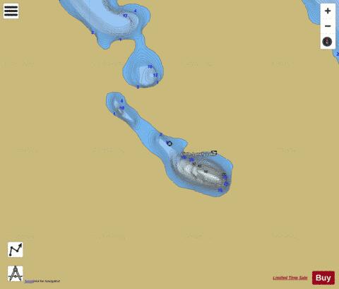 Little Lonely Lake depth contour Map - i-Boating App