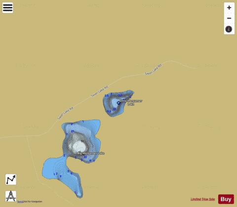 Little Merganser Lake depth contour Map - i-Boating App