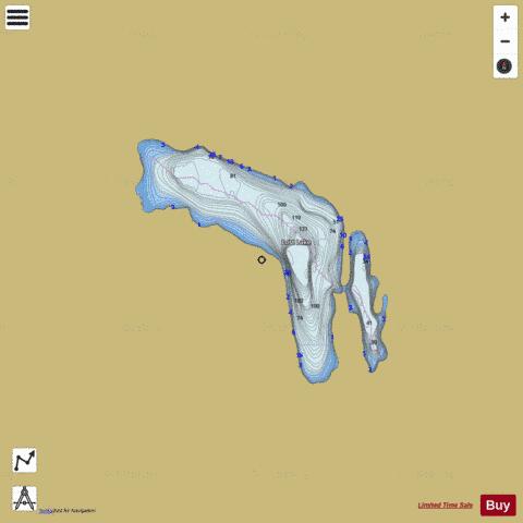 Lost Lake  Res Bay depth contour Map - i-Boating App