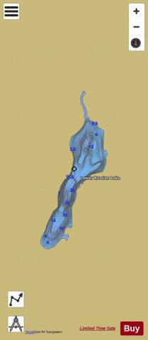 Lower Russian Lake depth contour Map - i-Boating App