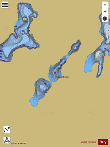 Neckshortka Lake depth contour Map - i-Boating App