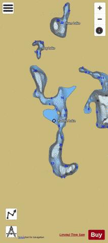 Paddle Lake depth contour Map - i-Boating App