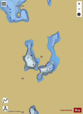 Rainbow Lake (Willow) depth contour Map - i-Boating App