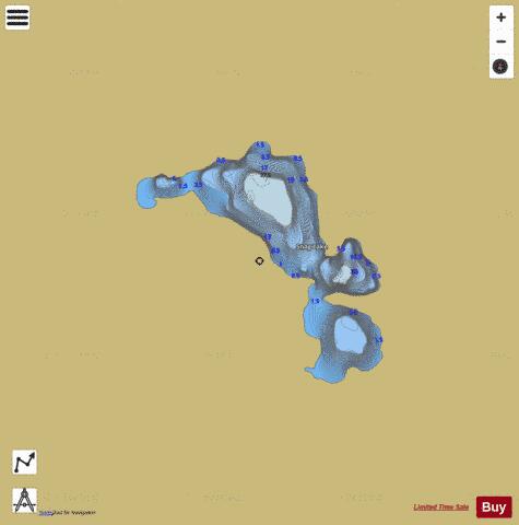 Snag Lake depth contour Map - i-Boating App