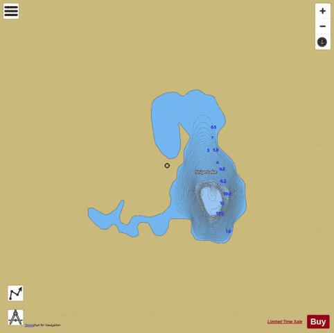 Snipe Lake depth contour Map - i-Boating App