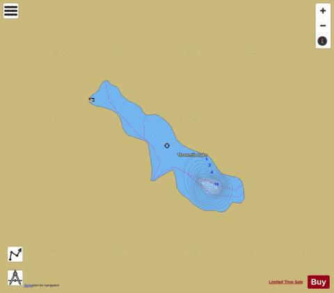 Threemile Lake depth contour Map - i-Boating App