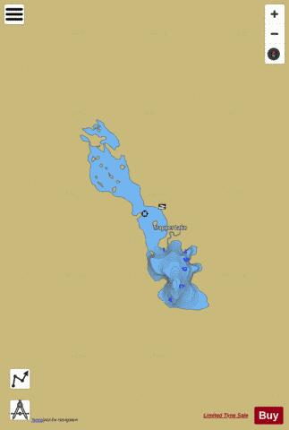 Trapper Lake depth contour Map - i-Boating App