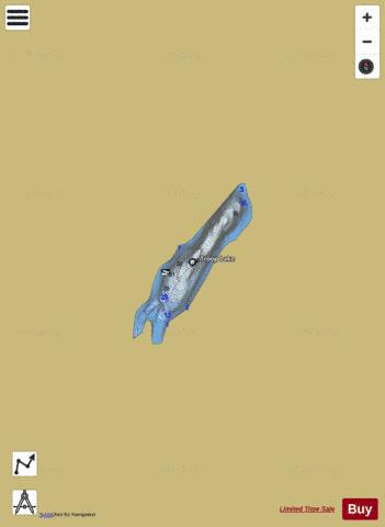Troop Lake depth contour Map - i-Boating App