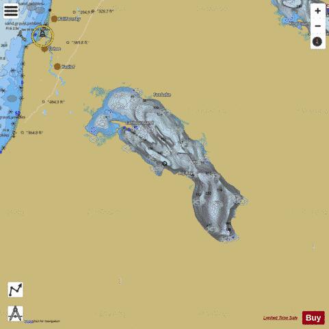 Tustumena Lake depth contour Map - i-Boating App