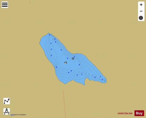 Willow Lake  Richardson depth contour Map - i-Boating App
