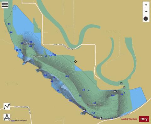 Cane Creek Lake depth contour Map - i-Boating App