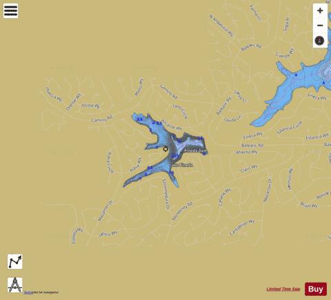 Lake Pineda depth contour Map - i-Boating App