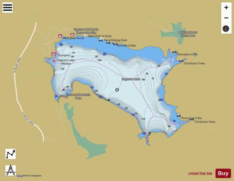 Saguaro Lake depth contour Map - i-Boating App