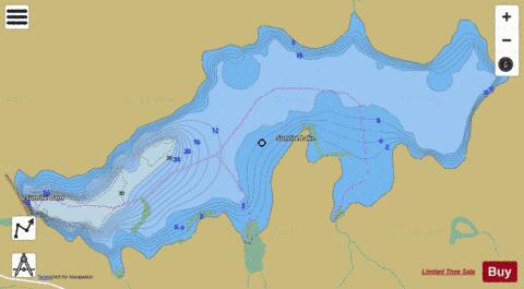 Sunrise Lake depth contour Map - i-Boating App